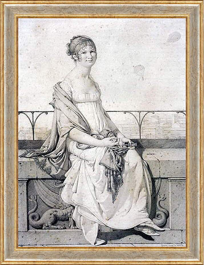 Картина в раме - Portrait of Barbara Bansi. Жан Огюст Доминик Энгр
