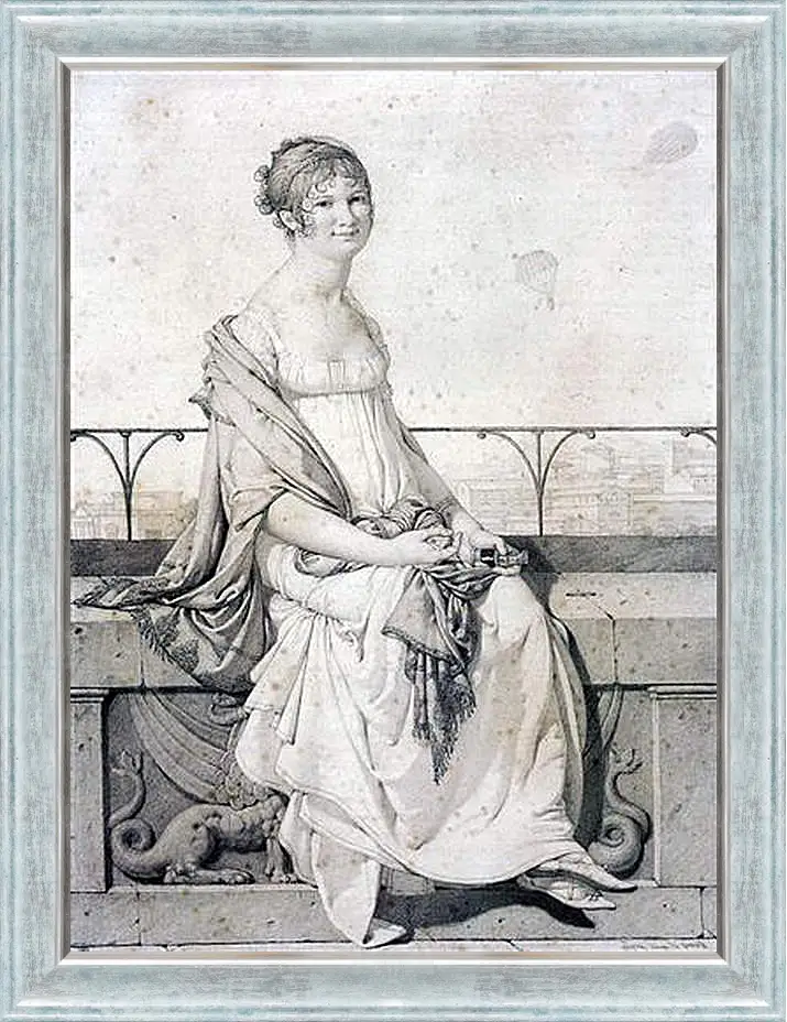 Картина в раме - Portrait of Barbara Bansi. Жан Огюст Доминик Энгр