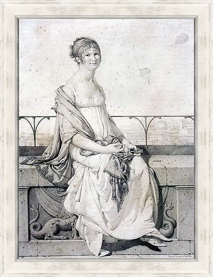 Картина в раме - Portrait of Barbara Bansi. Жан Огюст Доминик Энгр