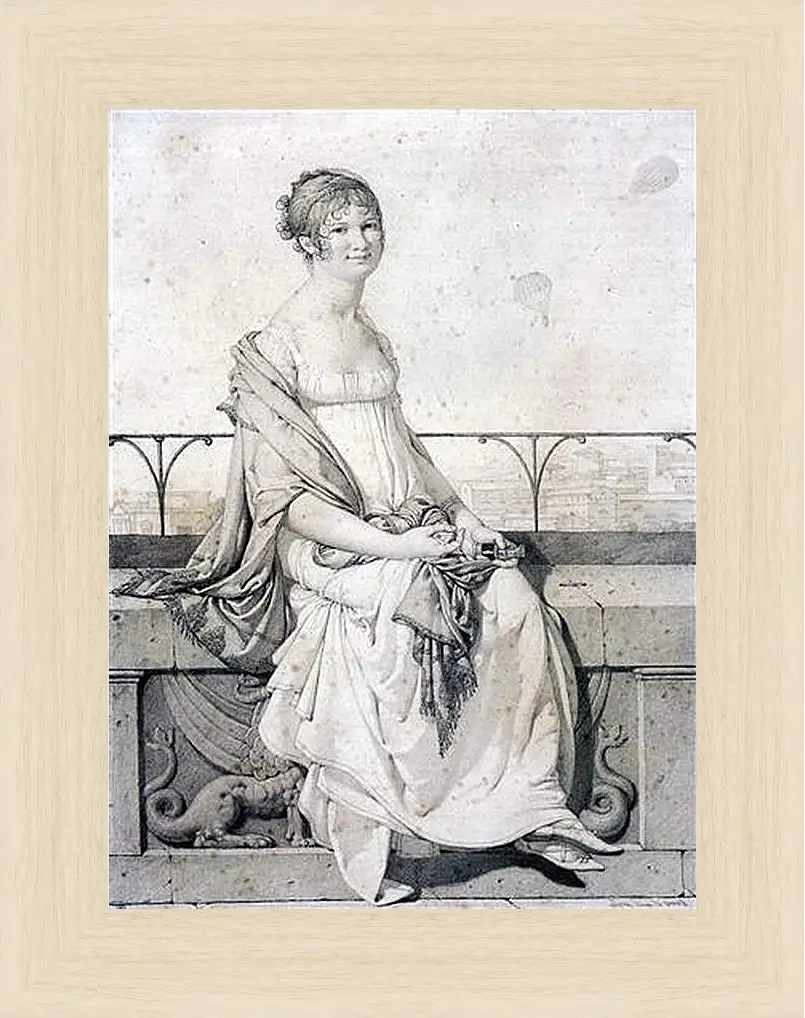 Картина в раме - Portrait of Barbara Bansi. Жан Огюст Доминик Энгр