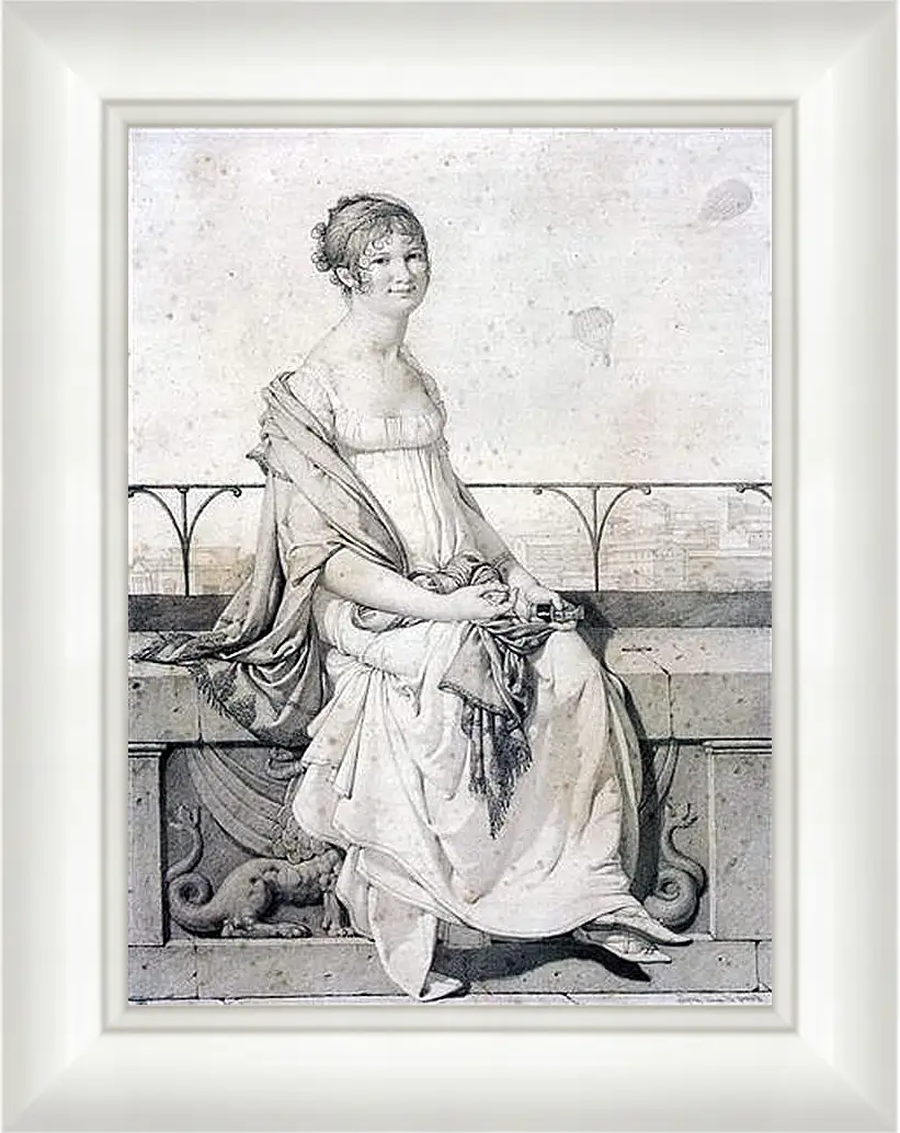 Картина в раме - Portrait of Barbara Bansi. Жан Огюст Доминик Энгр