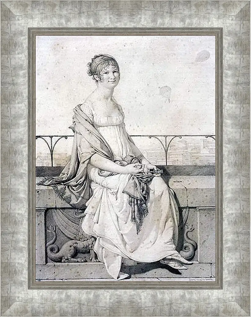 Картина в раме - Portrait of Barbara Bansi. Жан Огюст Доминик Энгр