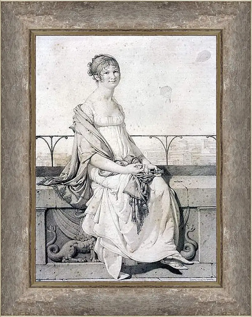 Картина в раме - Portrait of Barbara Bansi. Жан Огюст Доминик Энгр