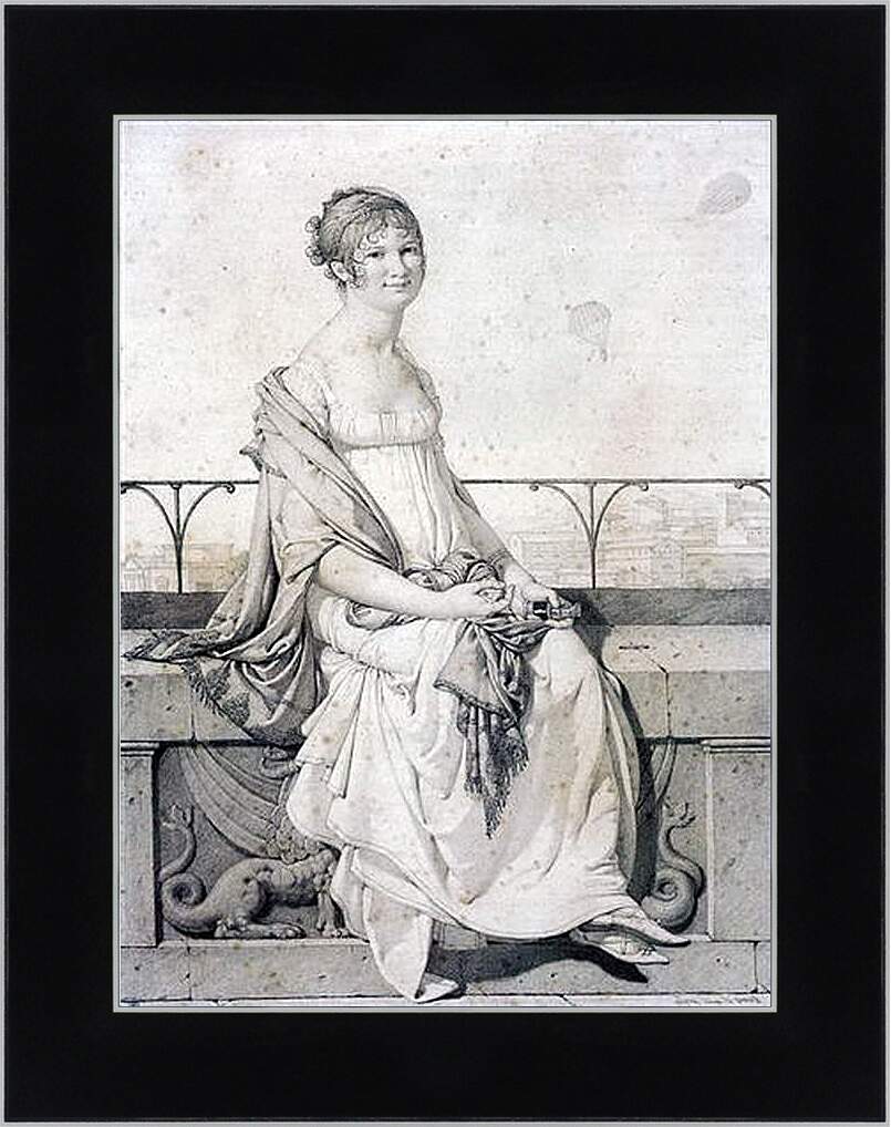 Картина в раме - Portrait of Barbara Bansi. Жан Огюст Доминик Энгр