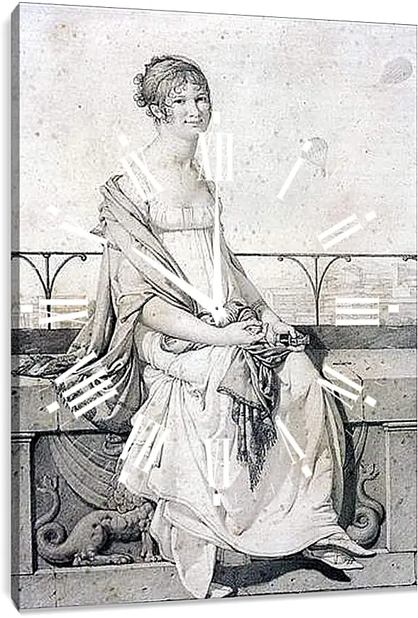 Часы картина - Portrait of Barbara Bansi. Жан Огюст Доминик Энгр
