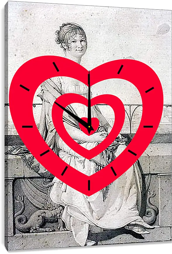Часы картина - Portrait of Barbara Bansi. Жан Огюст Доминик Энгр