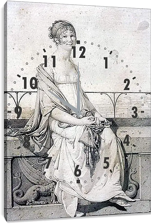 Часы картина - Portrait of Barbara Bansi. Жан Огюст Доминик Энгр