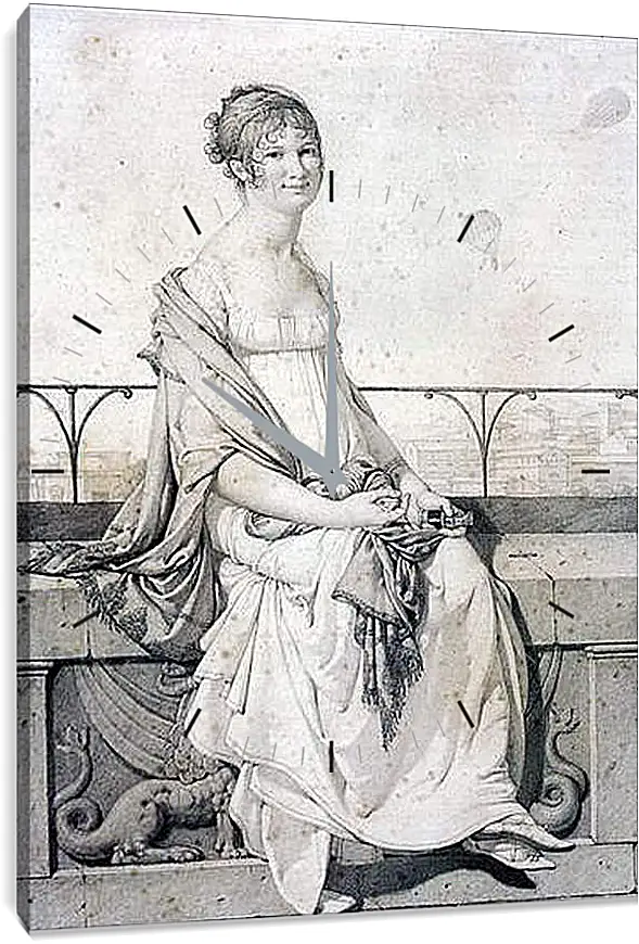 Часы картина - Portrait of Barbara Bansi. Жан Огюст Доминик Энгр