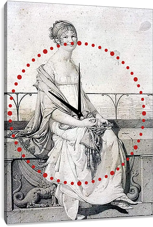 Часы картина - Portrait of Barbara Bansi. Жан Огюст Доминик Энгр