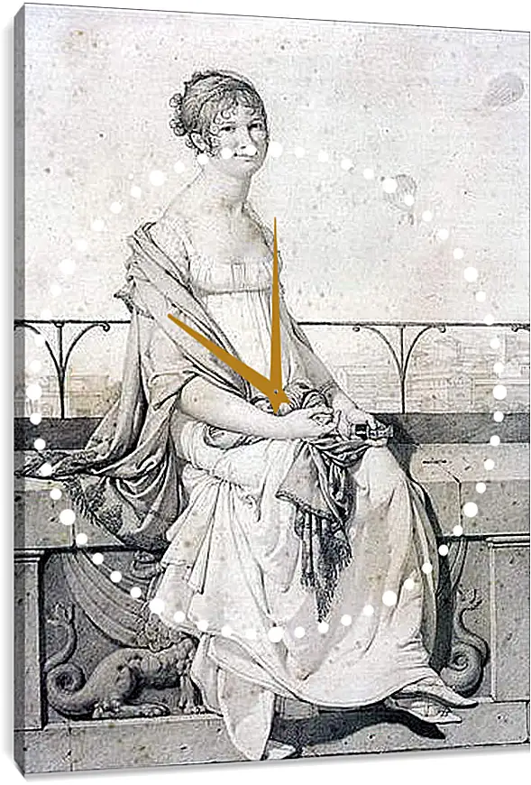 Часы картина - Portrait of Barbara Bansi. Жан Огюст Доминик Энгр