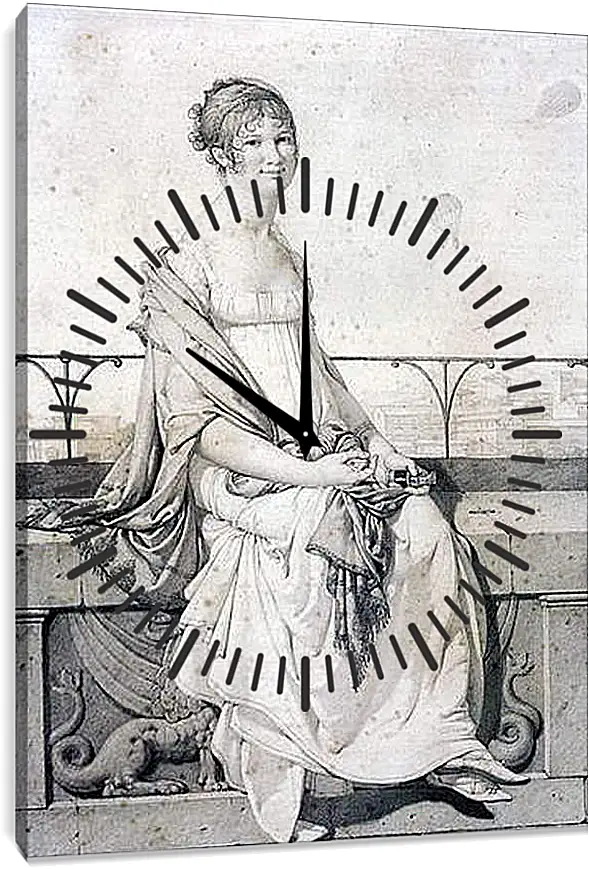 Часы картина - Portrait of Barbara Bansi. Жан Огюст Доминик Энгр