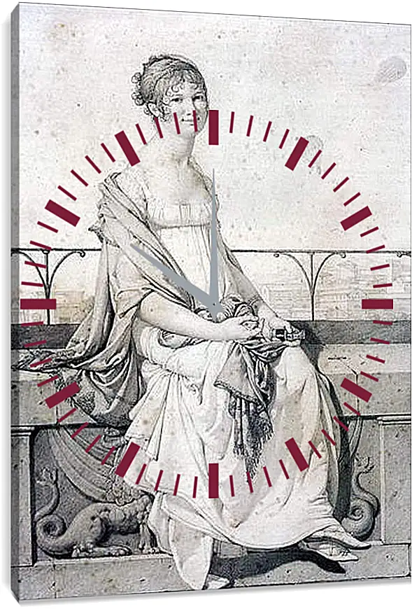 Часы картина - Portrait of Barbara Bansi. Жан Огюст Доминик Энгр