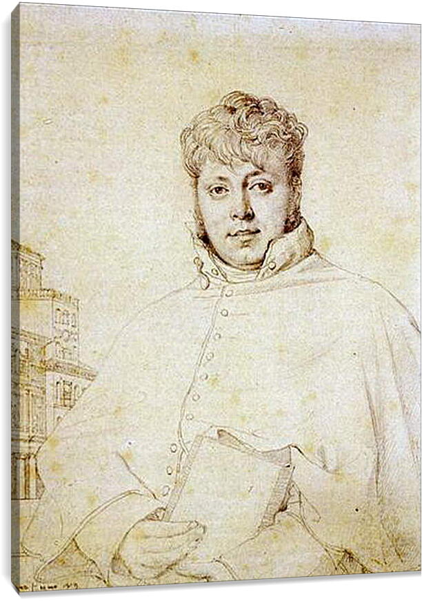 Постер и плакат - Portrait of Auguste Jean Marie Guenepin. Жан Огюст Доминик Энгр
