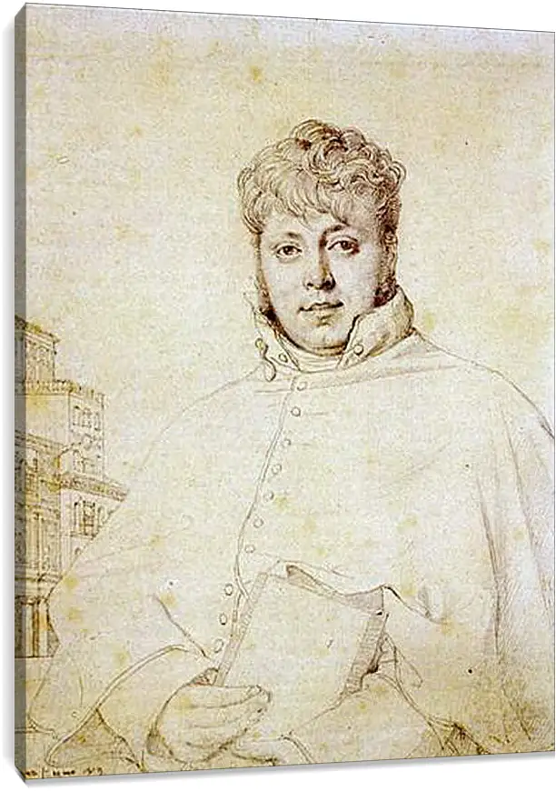 Постер и плакат - Portrait of Auguste Jean Marie Guenepin. Жан Огюст Доминик Энгр