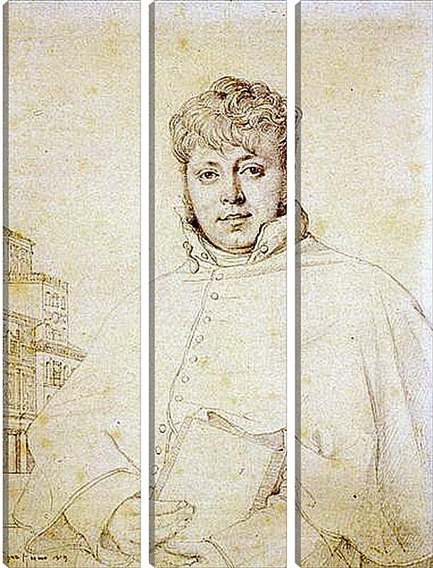 Модульная картина - Portrait of Auguste Jean Marie Guenepin. Жан Огюст Доминик Энгр
