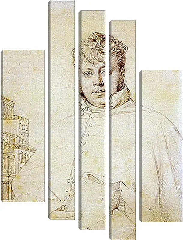 Модульная картина - Portrait of Auguste Jean Marie Guenepin. Жан Огюст Доминик Энгр