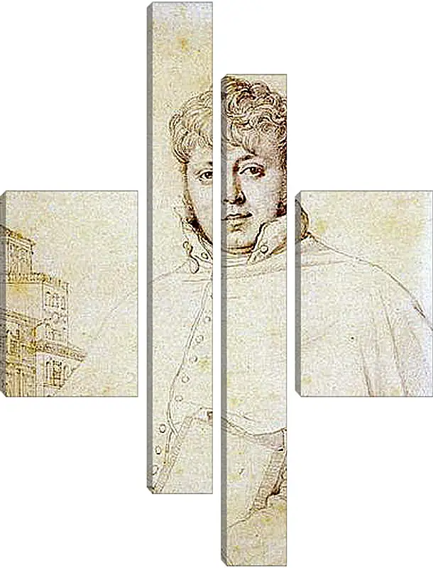 Модульная картина - Portrait of Auguste Jean Marie Guenepin. Жан Огюст Доминик Энгр
