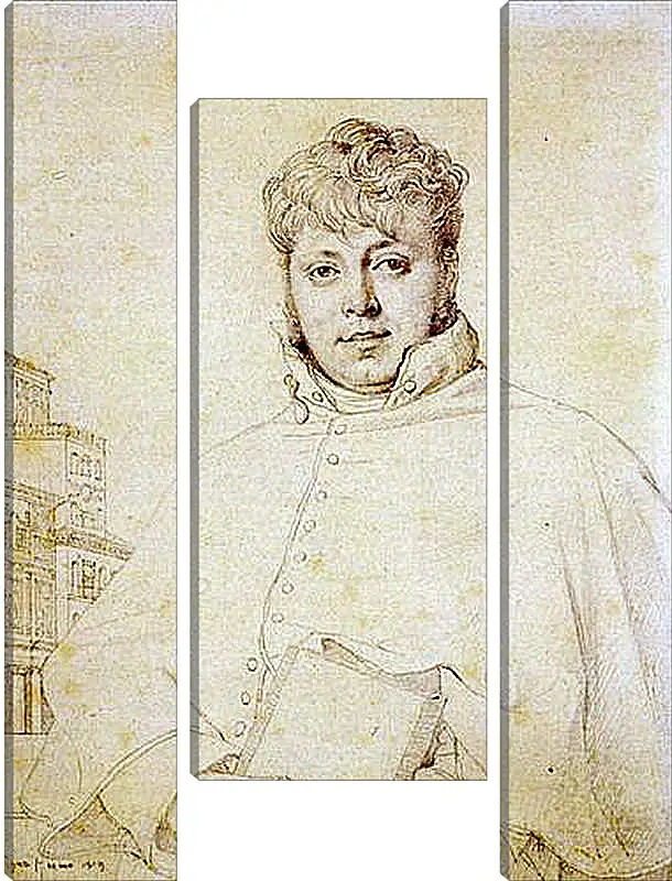 Модульная картина - Portrait of Auguste Jean Marie Guenepin. Жан Огюст Доминик Энгр