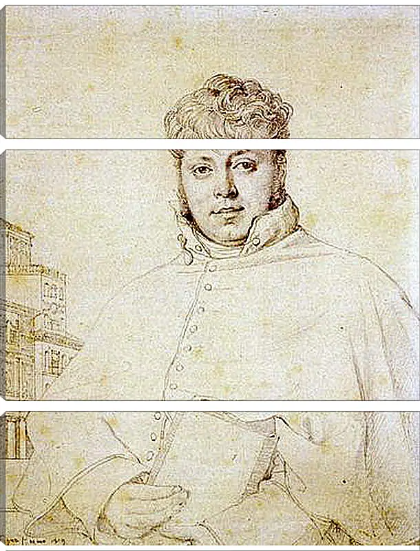 Модульная картина - Portrait of Auguste Jean Marie Guenepin. Жан Огюст Доминик Энгр