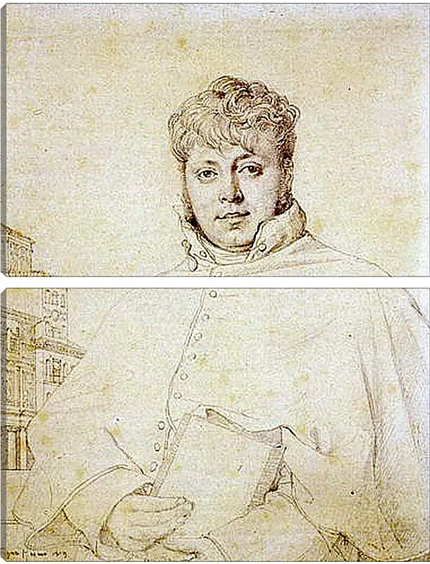 Модульная картина - Portrait of Auguste Jean Marie Guenepin. Жан Огюст Доминик Энгр