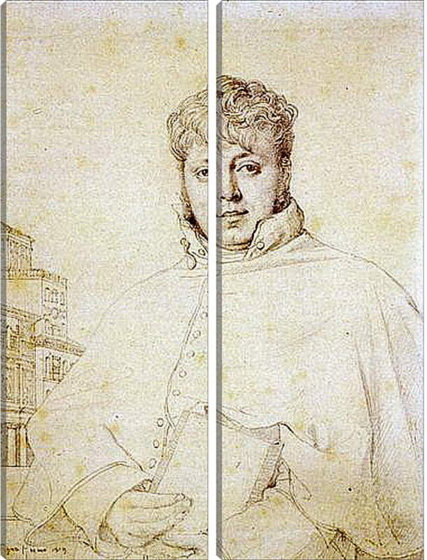 Модульная картина - Portrait of Auguste Jean Marie Guenepin. Жан Огюст Доминик Энгр
