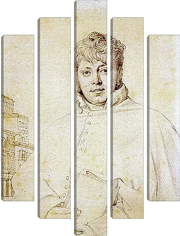 Модульная картина - Portrait of Auguste Jean Marie Guenepin. Жан Огюст Доминик Энгр