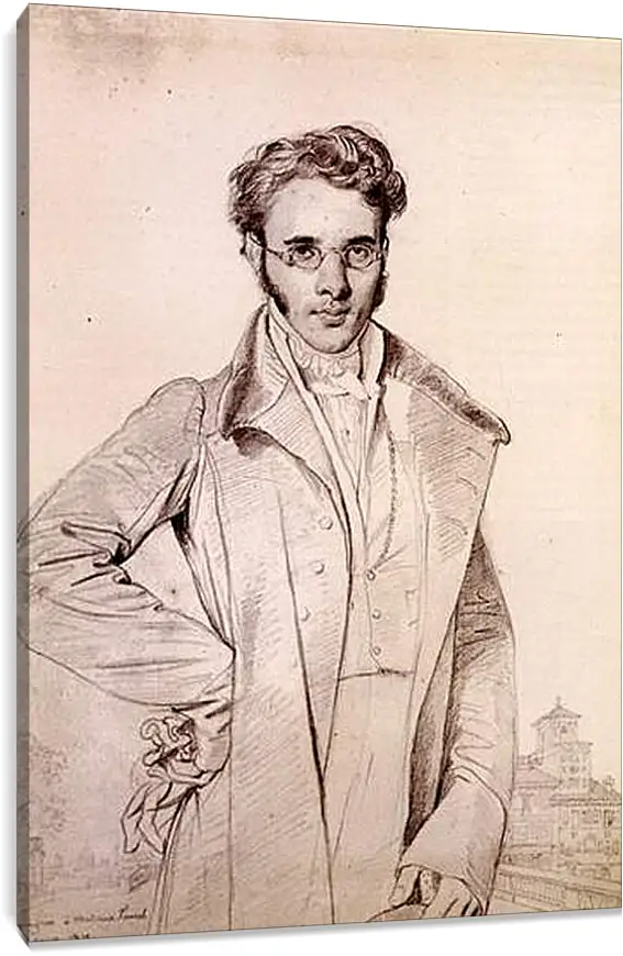 Постер и плакат - Portrait of Andre Benoit Barreau, called Taurel. Жан Огюст Доминик Энгр