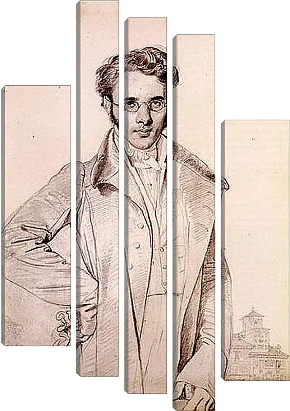 Модульная картина - Portrait of Andre Benoit Barreau, called Taurel. Жан Огюст Доминик Энгр