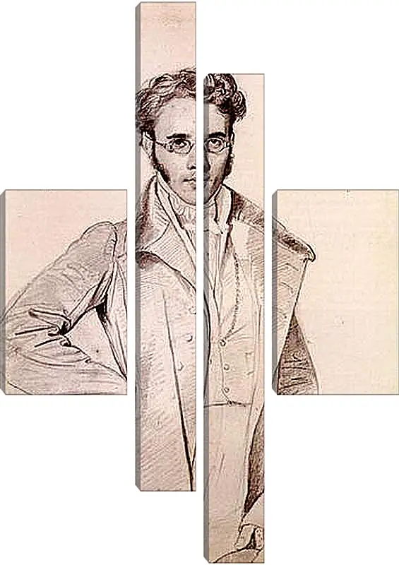Модульная картина - Portrait of Andre Benoit Barreau, called Taurel. Жан Огюст Доминик Энгр