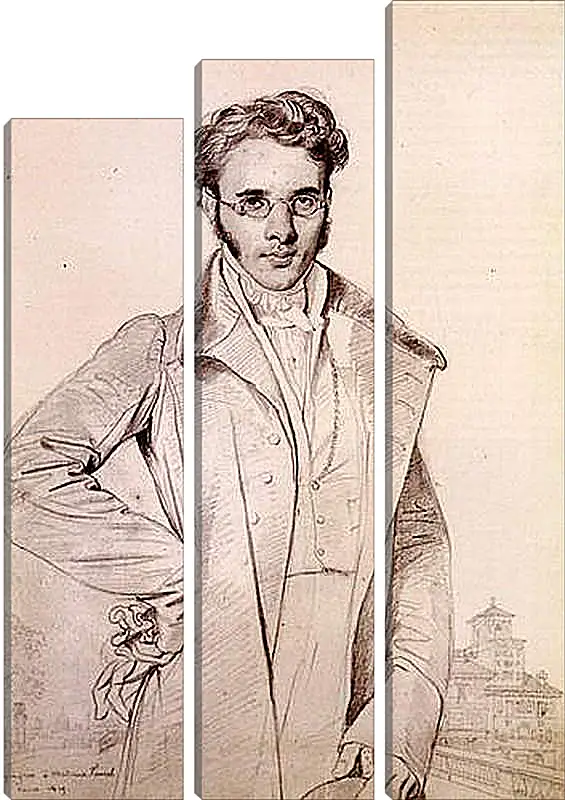Модульная картина - Portrait of Andre Benoit Barreau, called Taurel. Жан Огюст Доминик Энгр