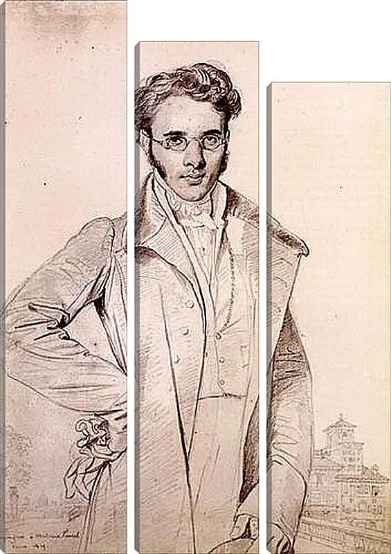 Модульная картина - Portrait of Andre Benoit Barreau, called Taurel. Жан Огюст Доминик Энгр