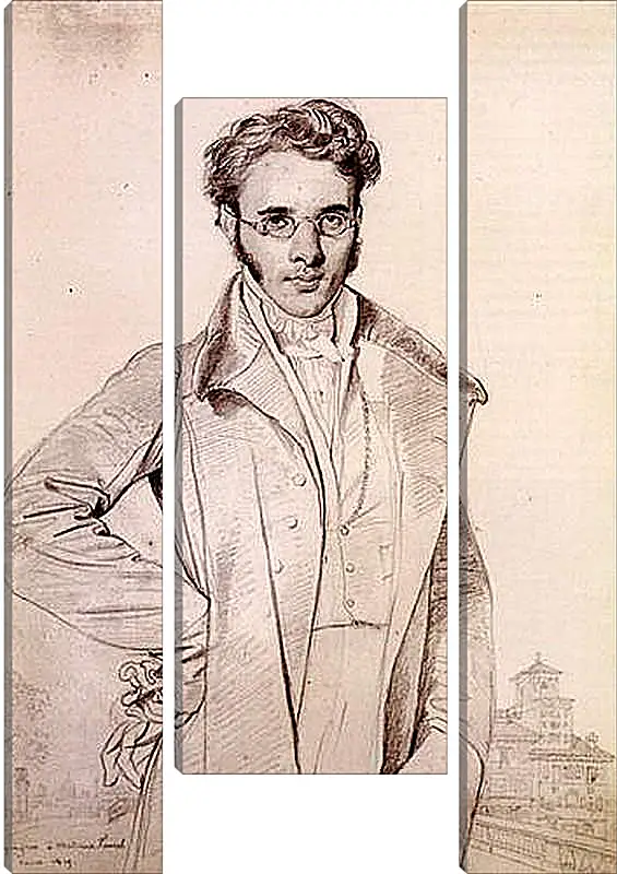 Модульная картина - Portrait of Andre Benoit Barreau, called Taurel. Жан Огюст Доминик Энгр