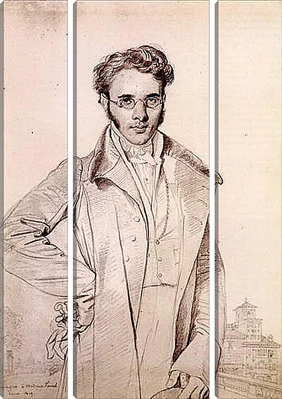 Модульная картина - Portrait of Andre Benoit Barreau, called Taurel. Жан Огюст Доминик Энгр
