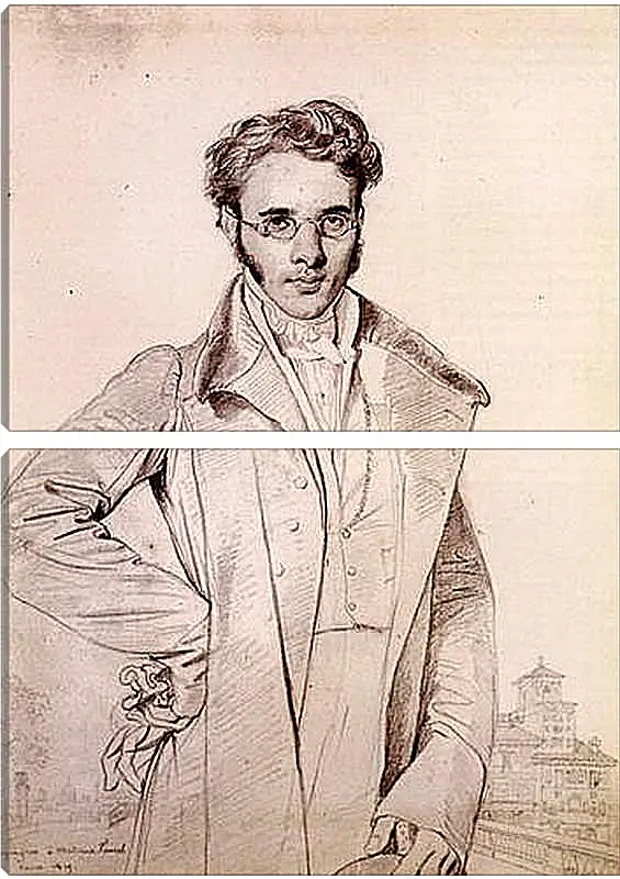 Модульная картина - Portrait of Andre Benoit Barreau, called Taurel. Жан Огюст Доминик Энгр