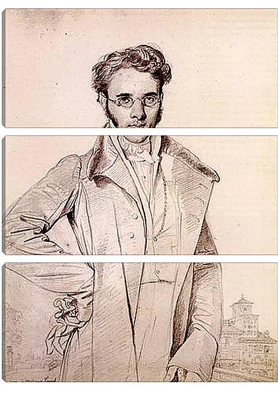 Модульная картина - Portrait of Andre Benoit Barreau, called Taurel. Жан Огюст Доминик Энгр