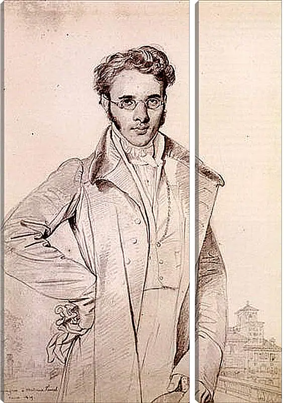 Модульная картина - Portrait of Andre Benoit Barreau, called Taurel. Жан Огюст Доминик Энгр