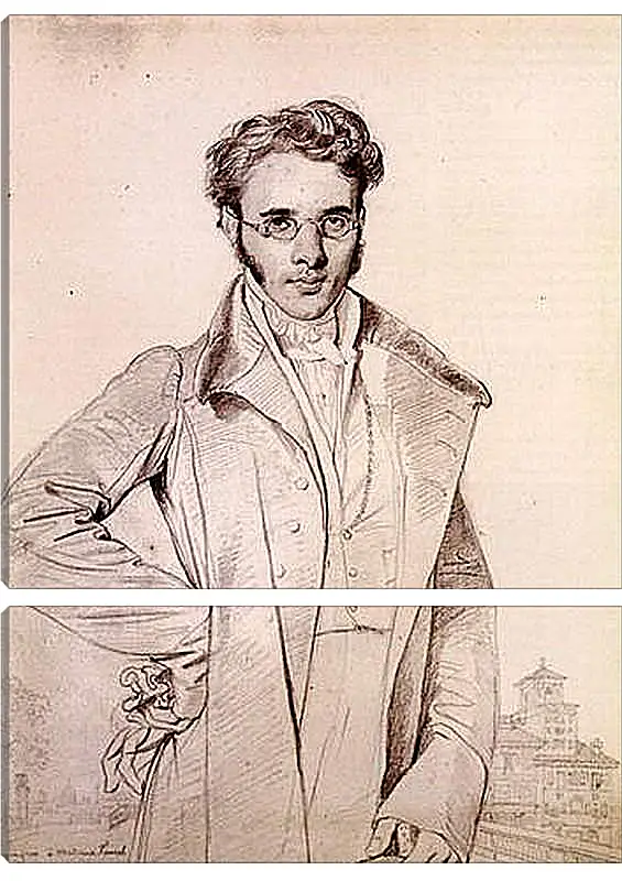 Модульная картина - Portrait of Andre Benoit Barreau, called Taurel. Жан Огюст Доминик Энгр