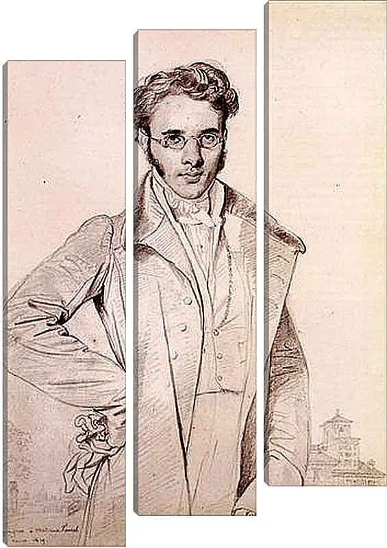 Модульная картина - Portrait of Andre Benoit Barreau, called Taurel. Жан Огюст Доминик Энгр