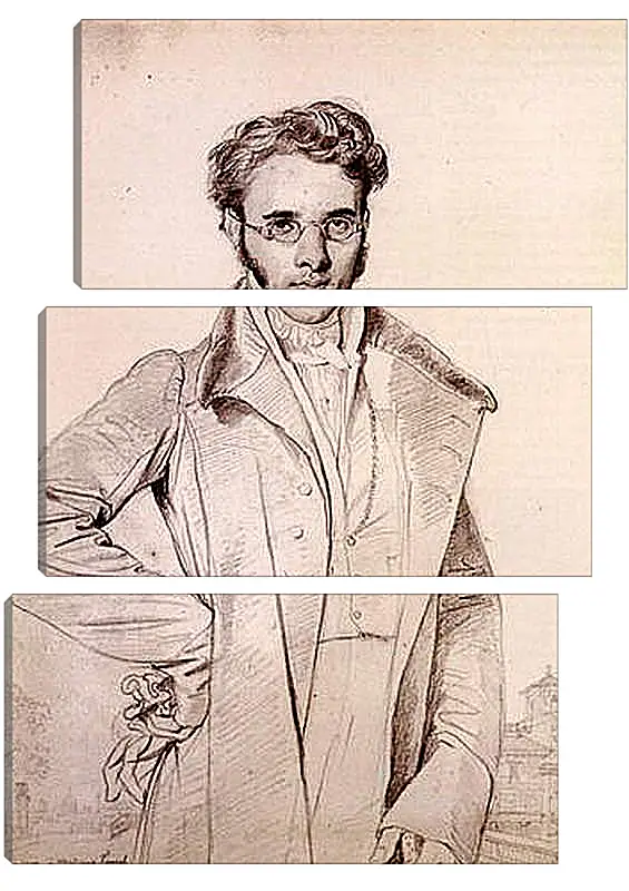 Модульная картина - Portrait of Andre Benoit Barreau, called Taurel. Жан Огюст Доминик Энгр