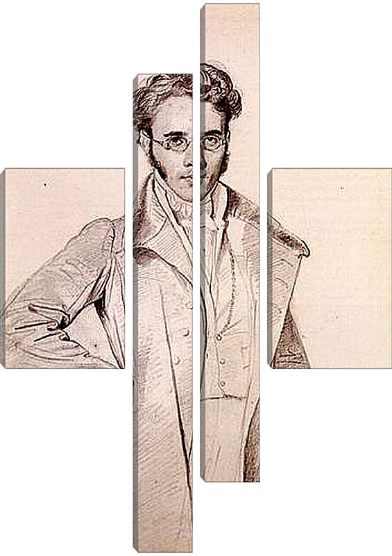 Модульная картина - Portrait of Andre Benoit Barreau, called Taurel. Жан Огюст Доминик Энгр
