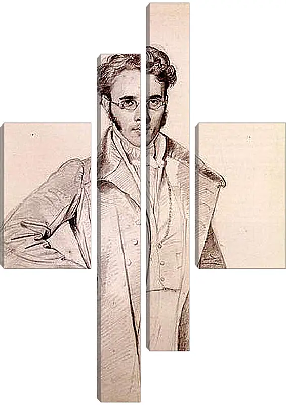 Модульная картина - Portrait of Andre Benoit Barreau, called Taurel. Жан Огюст Доминик Энгр