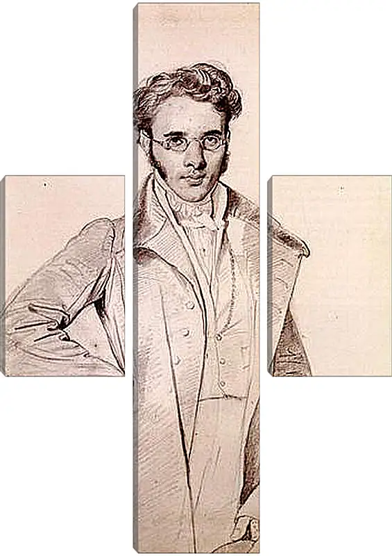 Модульная картина - Portrait of Andre Benoit Barreau, called Taurel. Жан Огюст Доминик Энгр