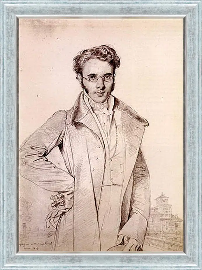 Картина в раме - Portrait of Andre Benoit Barreau, called Taurel. Жан Огюст Доминик Энгр
