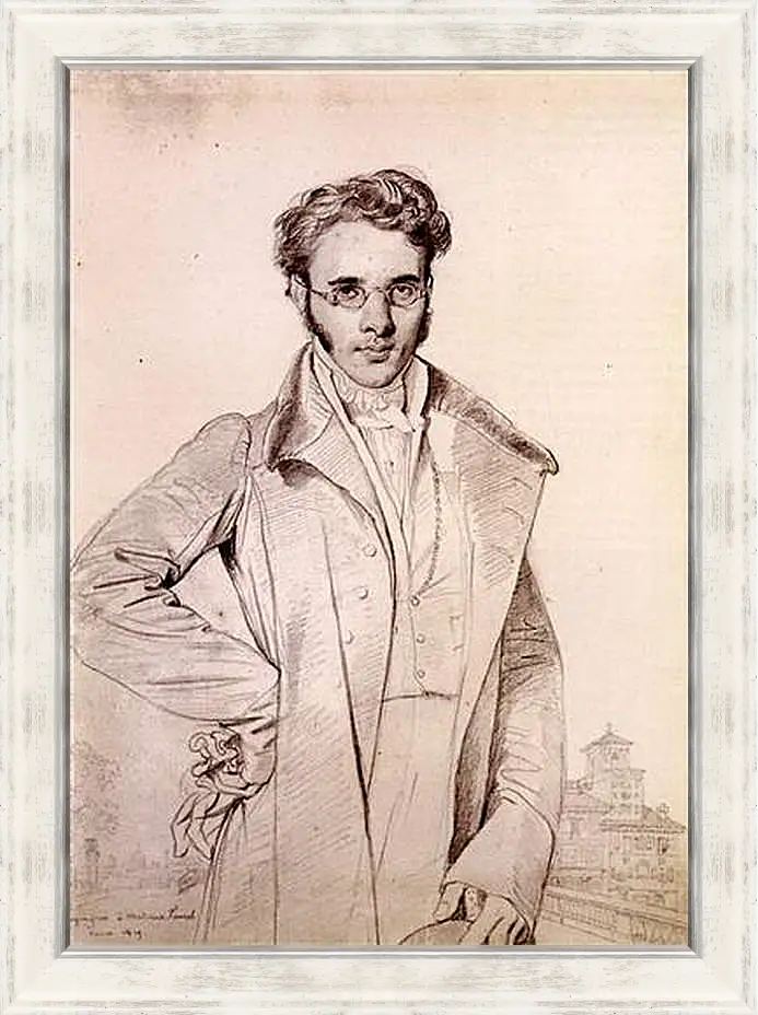 Картина в раме - Portrait of Andre Benoit Barreau, called Taurel. Жан Огюст Доминик Энгр