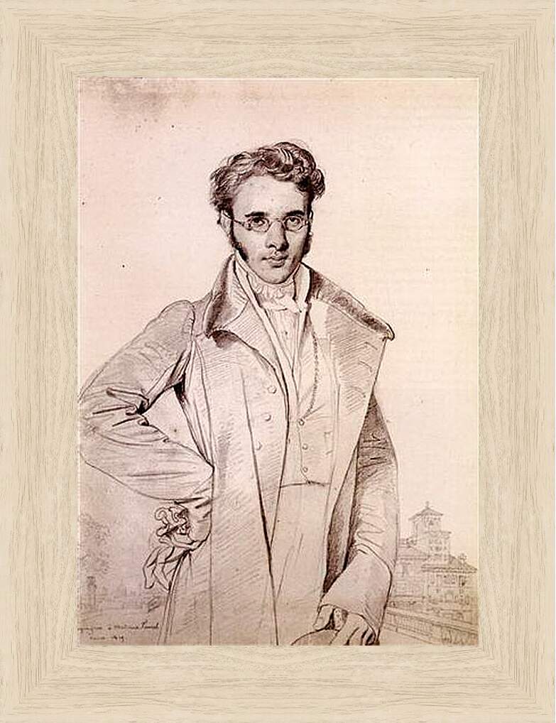 Картина в раме - Portrait of Andre Benoit Barreau, called Taurel. Жан Огюст Доминик Энгр