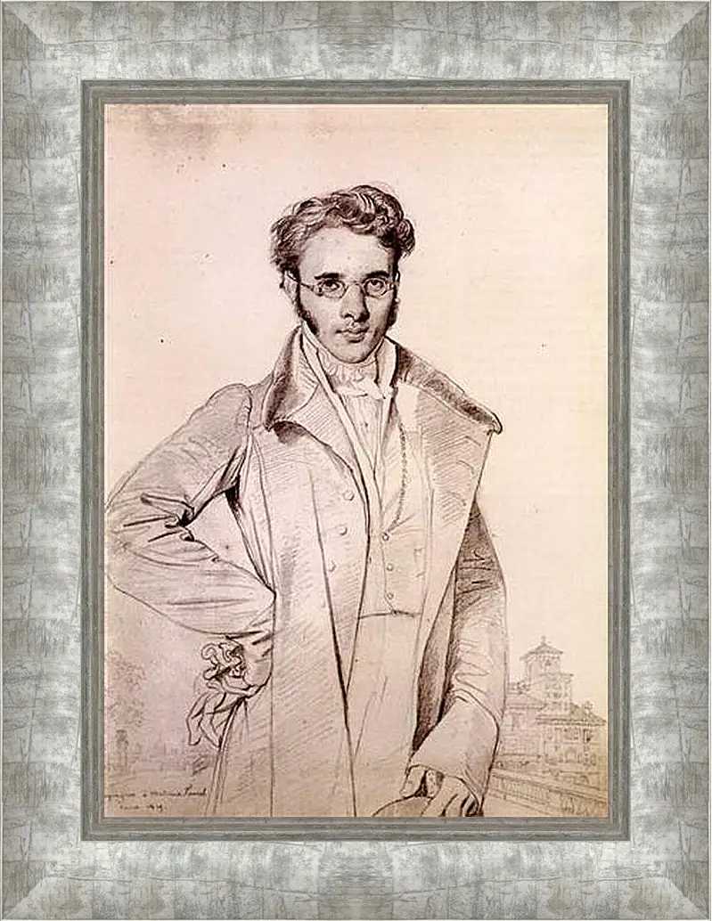 Картина в раме - Portrait of Andre Benoit Barreau, called Taurel. Жан Огюст Доминик Энгр