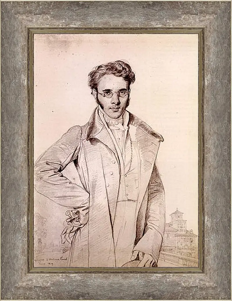 Картина в раме - Portrait of Andre Benoit Barreau, called Taurel. Жан Огюст Доминик Энгр