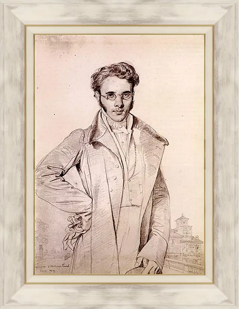 Картина в раме - Portrait of Andre Benoit Barreau, called Taurel. Жан Огюст Доминик Энгр