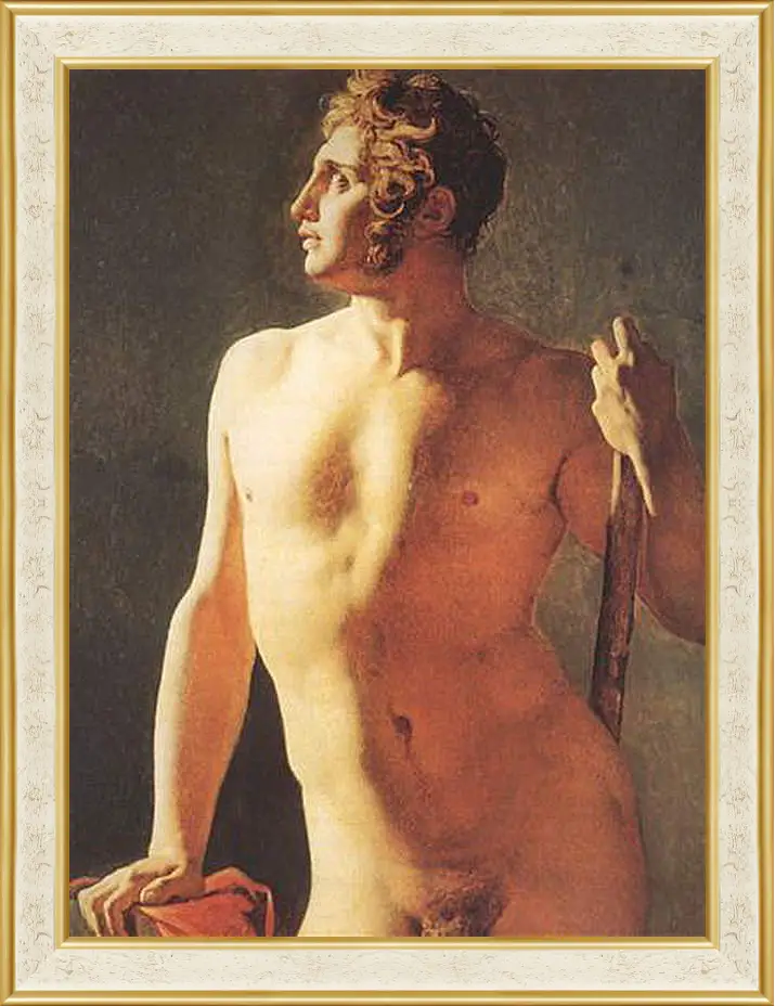 Картина в раме - Male Torso. Жан Огюст Доминик Энгр