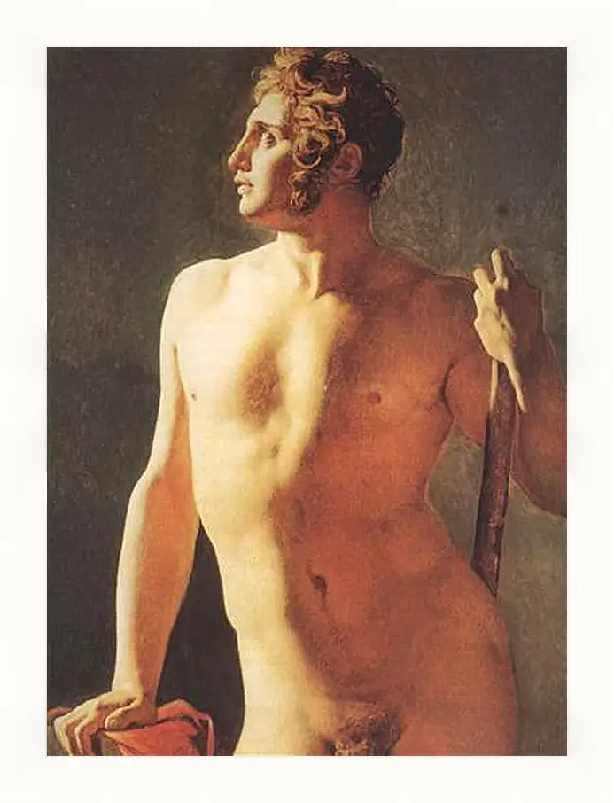 Картина в раме - Male Torso. Жан Огюст Доминик Энгр